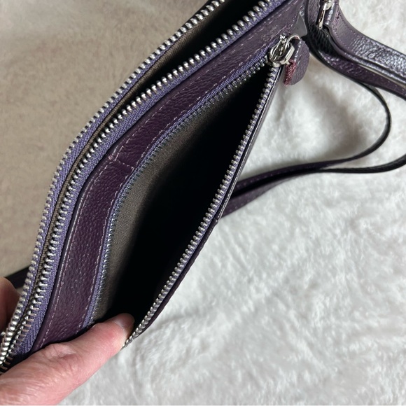 Befen Dark Plum Leather Adjustable Strap Crossbody Bag - Picture 5 of 9